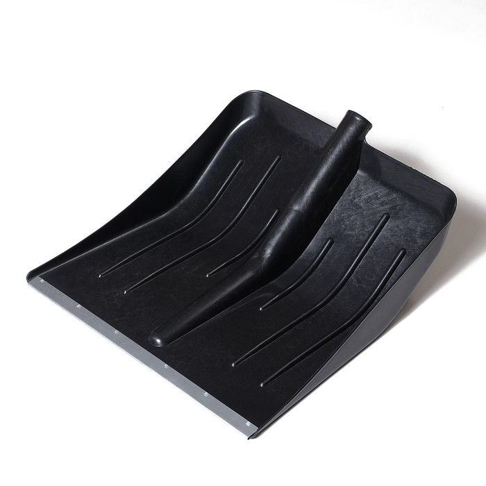 Ковш лопаты для уборки снега, 410 &times; 400 мм, пластик, оцинкованная планка, тулейка 32 мм, &laquo;Тульская&raquo;