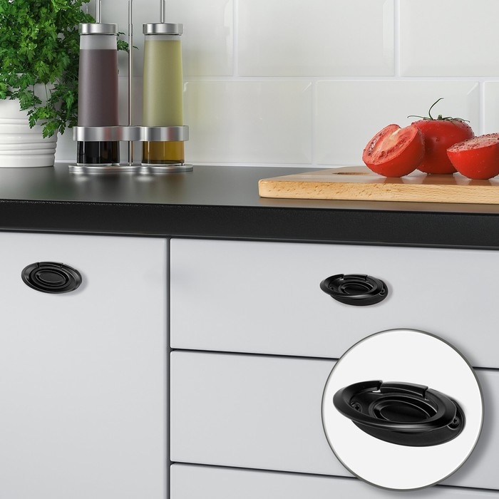 Ручка кнопка CAPPIO RK130 мебельная, цвет черный Ручка кнопка CAPPIO RK130 мебельная, цвет черный