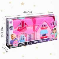 Пластиковый домик для кукол &laquo;Семья&raquo; с фигурками и аксессуарами, свет, звук