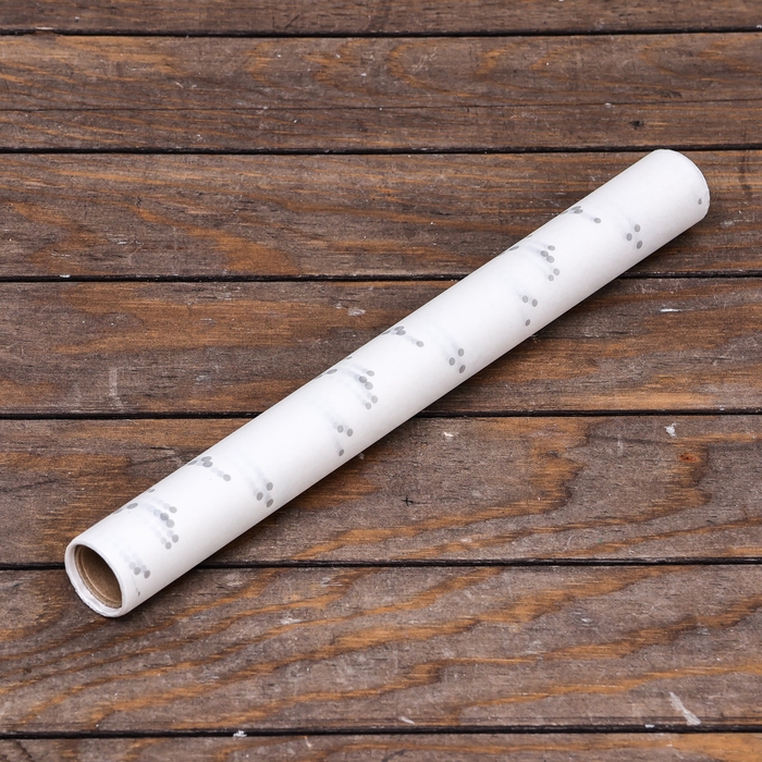 Бумага силиконизированная &laquo;Бусинки&raquo; серебро, 0,38 х 5 м