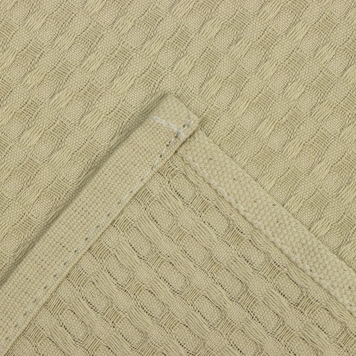 Набор кух.полотенец "Доляна" оливковый 35х60см-2шт., 100% хл, вафля, 220 гр/м2