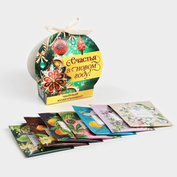 Новый год! Чай подарочный,«Счастья в новом году», ассорти, 12,6 г (7 пакетиков х 1,8 г). Новый год! Чай подарочный,«Счастья в новом году», ассорти, 12,6 г (7 пакетиков х 1,8 г).