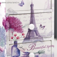 Шкатулка дерево комод "Эйфелева башня и лаванда" 19,5х11х8 см Шкатулка дерево комод "Эйфелева башня и лаванда" 19,5х11х8 см