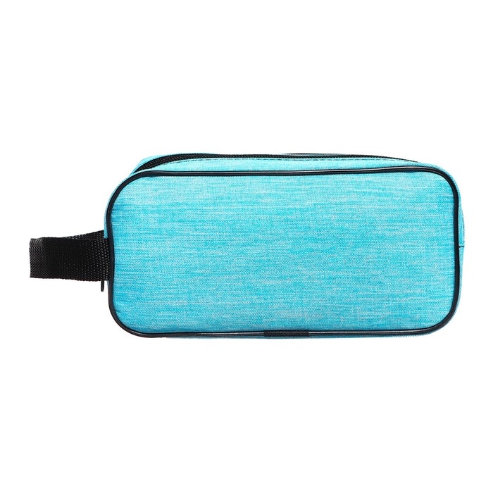 Пенал мягкий 2 отделения, 100 х 220 х 70 мм, объёмный, с ручкой,Calligrata Пенал мягкий 2 отделения, 100 х 220 х 70 мм, объёмный, с ручкой,Calligrata "Бирюзовый"