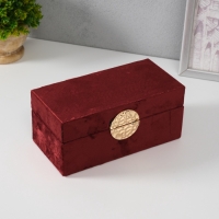 Шкатулка текстиль "Ядро" бордовая 12х25х7,8 см Шкатулка текстиль "Ядро" бордовая 12х25х7,8 см