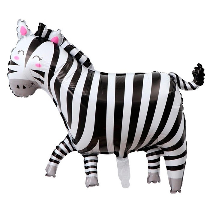 Шар фольгированный 25 Шар фольгированный 25" «Зебра»