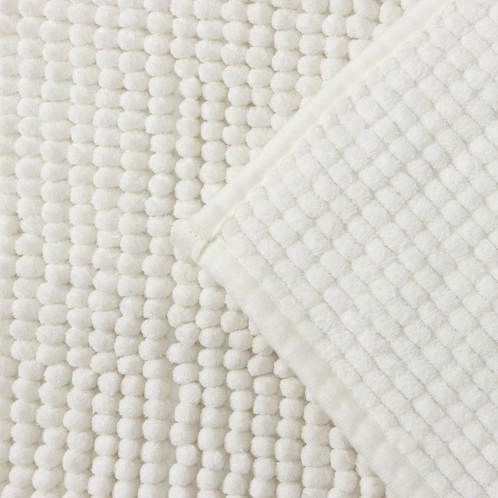 Коврик для дома LaDо́m, букли, плотность 1000 г, 50×80 см, цвет белый Коврик для дома LaDо́m, букли, плотность 1000 г, 50×80 см, цвет белый