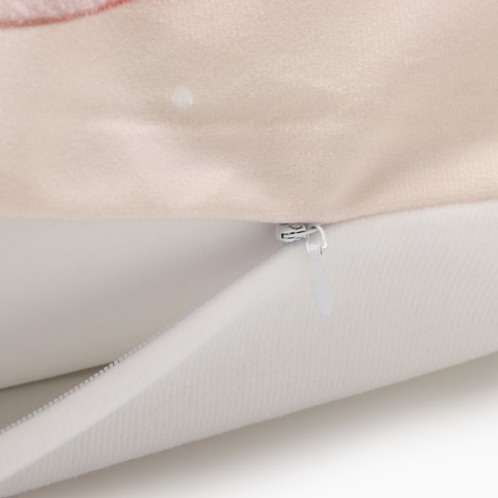 Новый год. Чехол на подушку Этель "Белочка", 40*40 см, 100 п/э, велюр