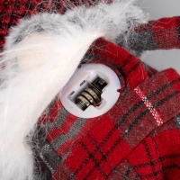 Светодиодная фигура &laquo;Гном в красном колпаке&raquo; 13 &times; 58 &times; 8 см, текстиль, батарейки AG10х3 (в комплекте), свечение тёплое белое