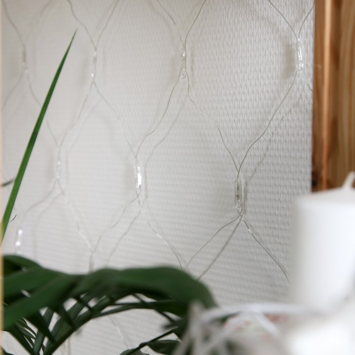 Гирлянда «Сеть» 1.6 × 1.6 м, IP20, прозрачная нить, 144 LED, свечение красное, 8 режимов, 220 В Гирлянда «Сеть» 1.6 × 1.6 м, IP20, прозрачная нить, 144 LED, свечение красное, 8 режимов, 220 В