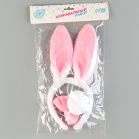 Карнавальный набор &laquo;Кролик&raquo;, три предмета: хвост, ободок, бант