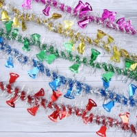 Мишура "Фонарик колокольчик" d-2 см, 200 см, микс Мишура "Фонарик колокольчик" d-2 см, 200 см, микс