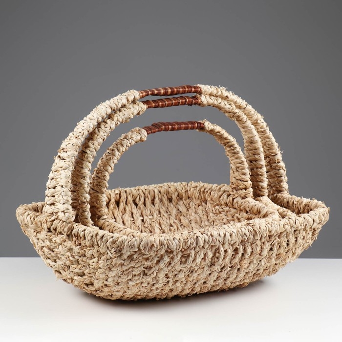 Набор корзин, 3 шт, 44х13 см, 37х10 см, 31х10 см