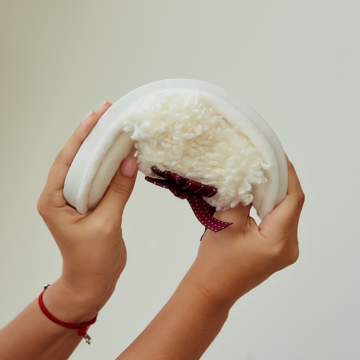 Тапочки женские с открытым носом, размер 38-39, бордовый бант