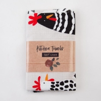 Набор кухонных полотенец Доляна «С праздником Светлой Пасхи», 35х60см-2 шт, 100% хлопок, вафля 160 г/ Набор кухонных полотенец Доляна «С праздником Светлой Пасхи», 35х60см-2 шт, 100% хлопок, вафля 160 г/