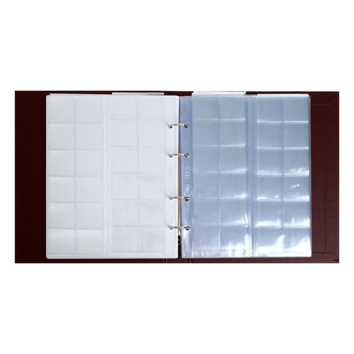 Альбом для монет Альбом для монет "Стандарт. Юбилейные 10-ти рублевые монеты России", 230 х 270 мм, Optima, коричневый