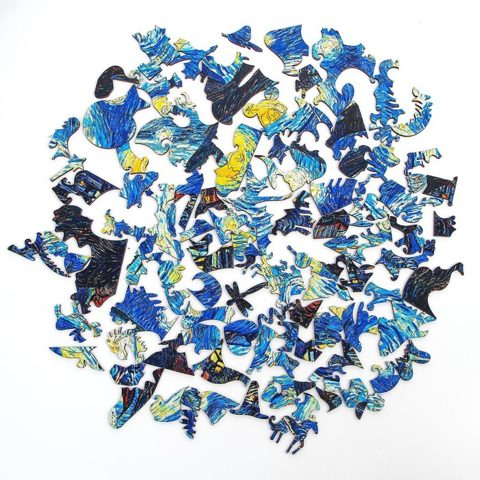 Пазл деревянный фигурный. Винсент Ван Гог «Звёздная ночь», 126 элементов Пазл деревянный фигурный. Винсент Ван Гог «Звёздная ночь», 126 элементов