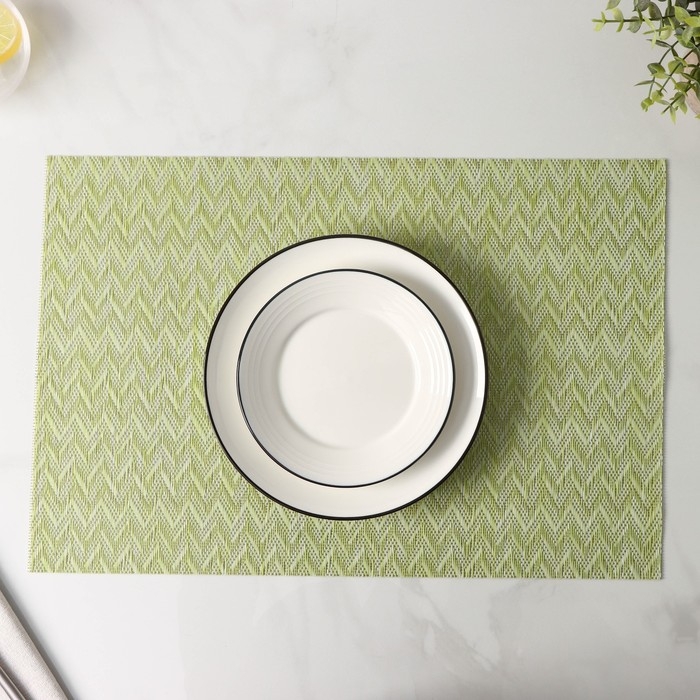 Салфетки сервировочные на стол Доляна, 4 шт, 45×30 см, цвет зелёный Салфетки сервировочные на стол Доляна, 4 шт, 45×30 см, цвет зелёный