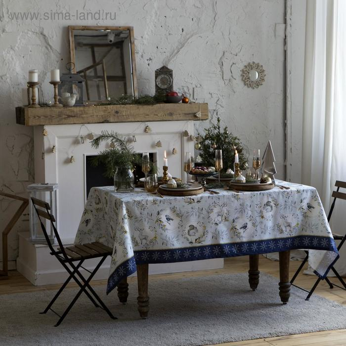 Скатерть Скатерть "Этель" Snow animals 149х220см с ГМВО, 100%хл, 190г/м2