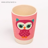 Набор детской бамбуковой посуды &laquo;Совушка&raquo;, тарелка, миска, стакан, приборы, 5 предметов