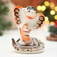 Сувенир "Змея Соня", гжель, цвет, 9,5 см