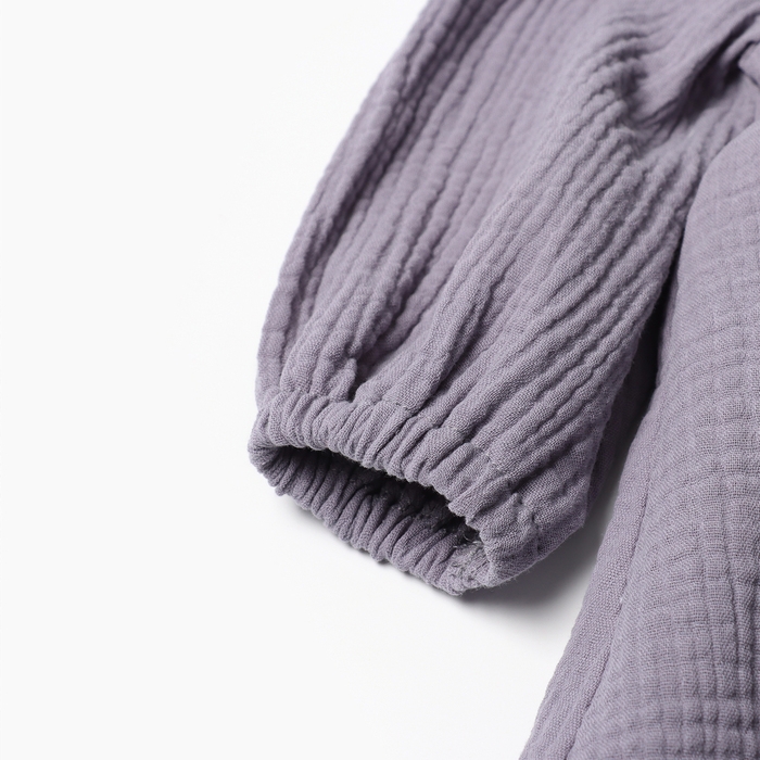 Платье детское с дл. рукавом KAFTAN "Муслин", р.32 (110-116 см), серый