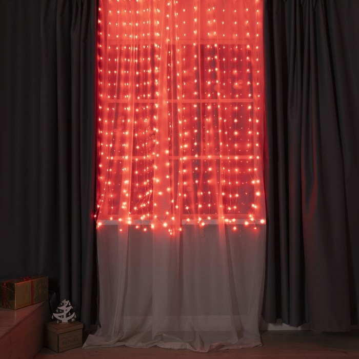 Умная гирлянда «Занавес» 2 × 2 м роса, IP20, серебристая нить, 400 LED, приложение, свечение RGB, USB Умная гирлянда «Занавес» 2 × 2 м роса, IP20, серебристая нить, 400 LED, приложение, свечение RGB, USB