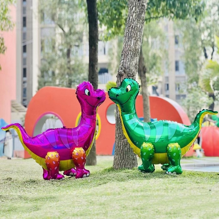 Шар фольгированный 25 Шар фольгированный 25" «Динозавр брахиозавр», цвет зелёный, под воздух