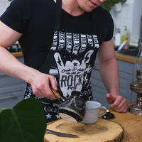 Фартук Доляна Rock'n'roll, 60 &times; 70 см, рогожка, хлопок 100 %, 160 г/м&sup2;