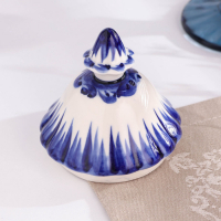 Сахарница "Шатер", гжель, фарфор, 15х18 см Сахарница "Шатер", гжель, фарфор, 15х18 см