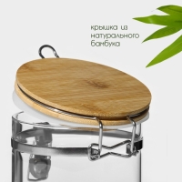 Банка стеклянная для хранения сыпучих продуктов BellaTenero &laquo;Эко&raquo;, 500 мл, 10&times;10,3 см, с бугельным замком