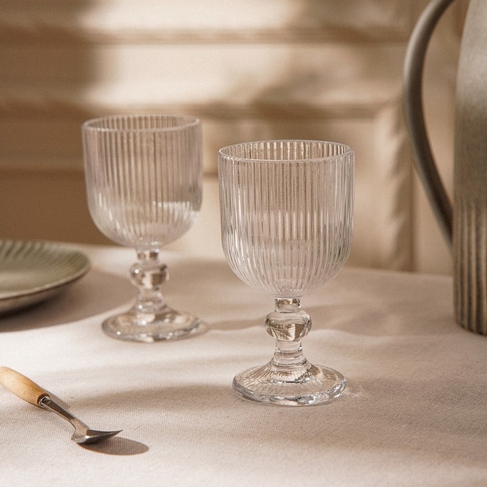 Набор бокалов для вина стеклянный SL Home &laquo;Модерн&raquo;, 250 мл, 8&times;14,5 см, цвет прозрачный