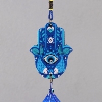 Музыка ветра металл от сглаза "Рука Фатимы" 3 колокольчика 45 см Музыка ветра металл от сглаза "Рука Фатимы" 3 колокольчика 45 см