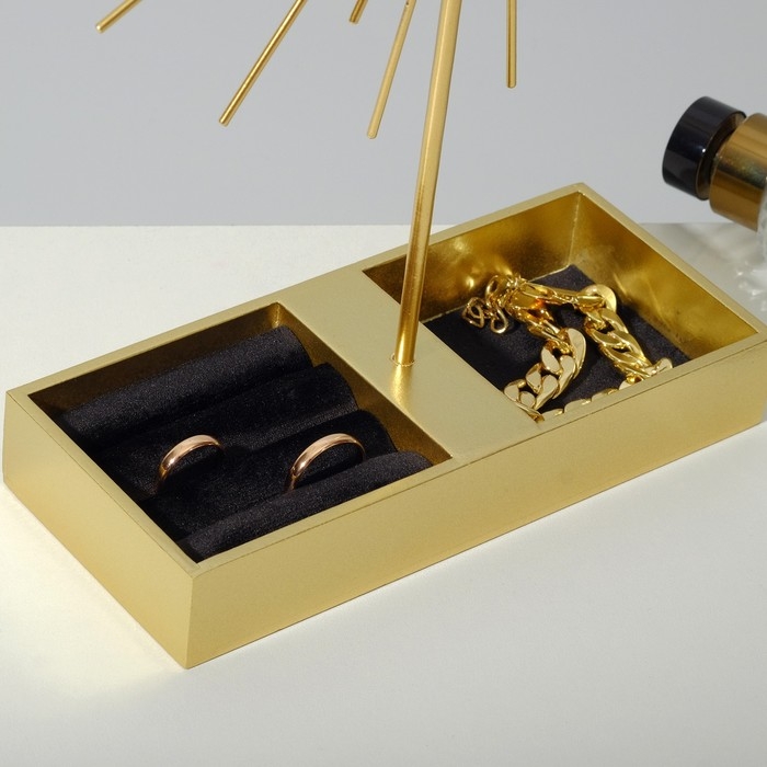 Подставка для украшений «Солнце» 18×8×31, зеркало, цвет золотой Подставка для украшений «Солнце» 18×8×31, зеркало, цвет золотой