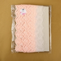 Кружево на сетке, 65 мм × 9 ± 0,5 м, цвет розовый Кружево на сетке, 65 мм × 9 ± 0,5 м, цвет розовый