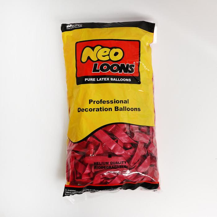 Шар для твистинга латексный 350", перламутровый, набор 100 шт., цвет фуксии