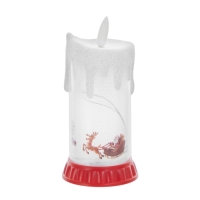 Ночник " Морозная свеча" LED RGB от батареек LR44 6х6х10 см RISALUX Ночник " Морозная свеча" LED RGB от батареек LR44 6х6х10 см RISALUX