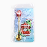 Ложка новогодняя с резиновым доп.элементом &laquo;Новый год: С любовью&raquo;, 3,5 х 16 см