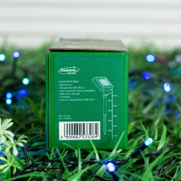 Гирлянда &laquo;Нить&raquo; 5 м, IP44, тёмная нить, 50 LED, свечение синее/аквамарин, 2 режима, солнечная батарея