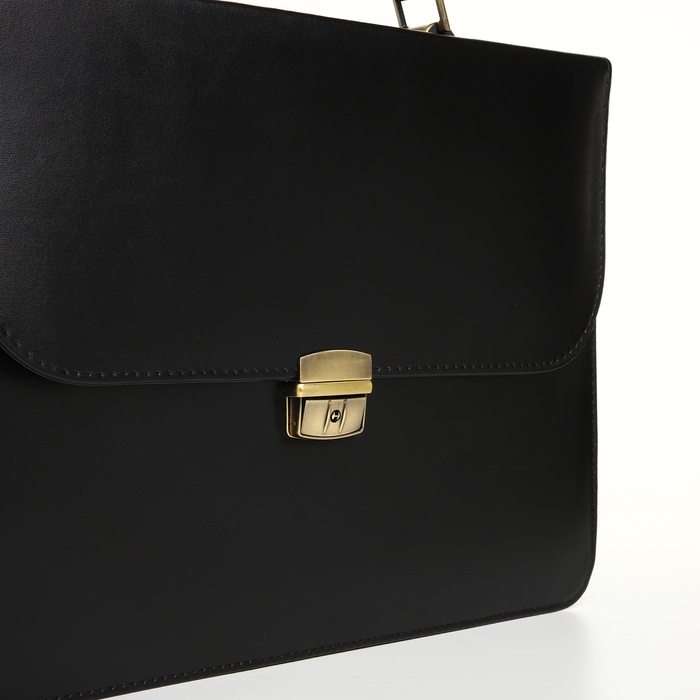 Сумка мужская деловая на клапане, цвет чёрный Сумка мужская деловая на клапане, цвет чёрный