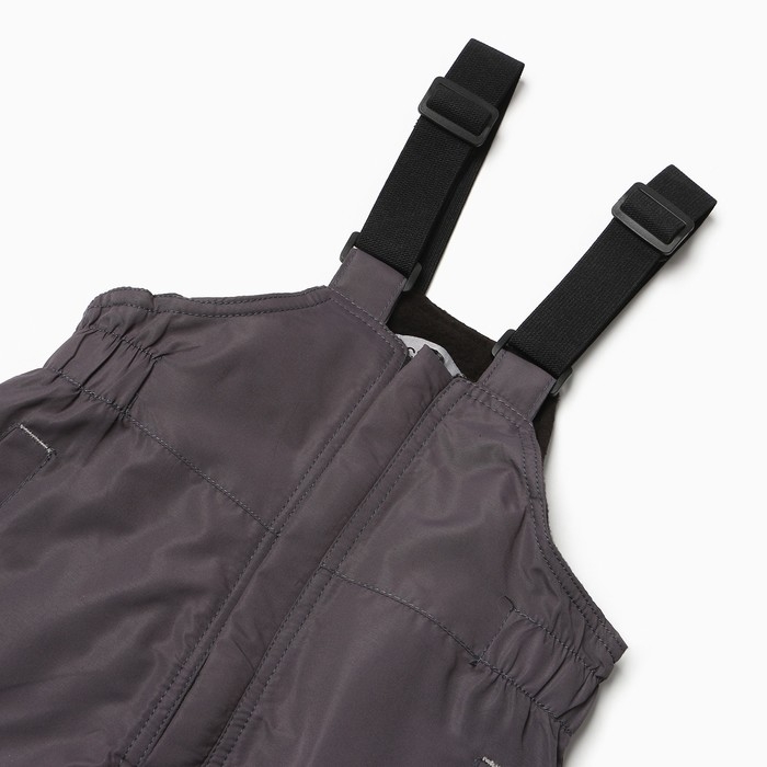 Полукомбинезон утепленный для мальчика, цвет серый, рост 98 см