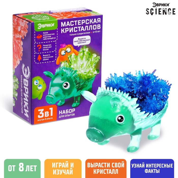Набор для опытов «Мастерская кристаллов» Набор для опытов «Мастерская кристаллов»