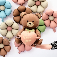 Шар фольгированный 42" «Медвежонок с розовым сердцем», матовый, цвет шоколадный, под воздух Шар фольгированный 42" «Медвежонок с розовым сердцем», матовый, цвет шоколадный, под воздух