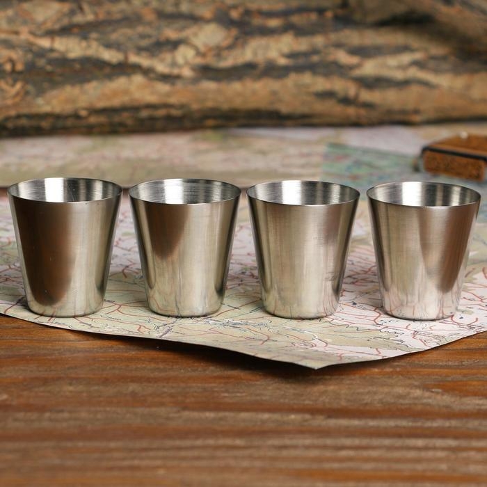 Стопки, набор &laquo;100% мужик&raquo;, 4 шт х 30 мл