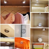 Светильник настенный светодиодный "Мастер К.", 1 Вт, 3 LED, 3 ААА, на батарейках, d- 6.5 см Светильник настенный светодиодный "Мастер К.", 1 Вт, 3 LED, 3 ААА, на батарейках, d- 6.5 см