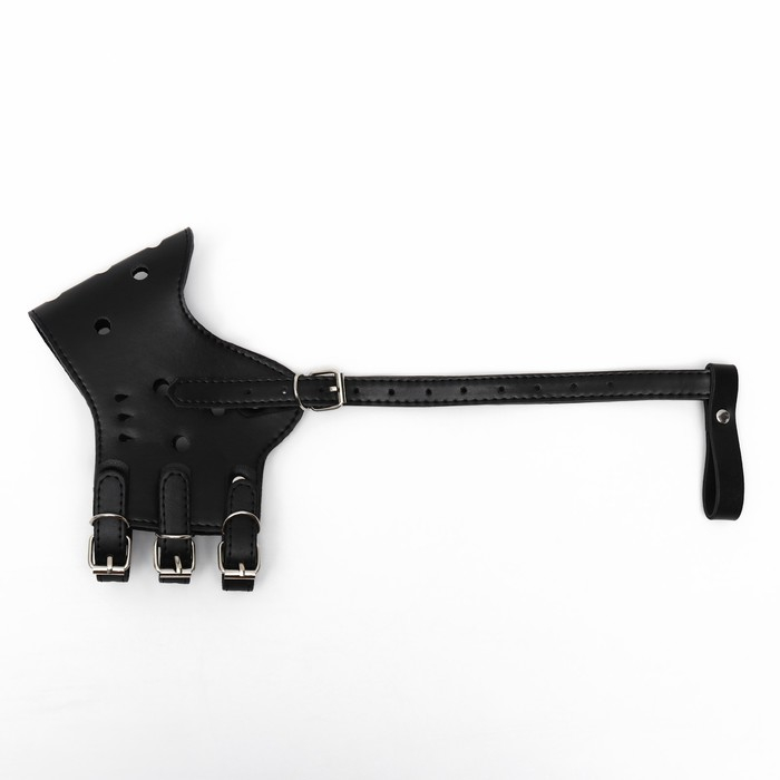 Намордник из прессованной кожи регулируемый, №5, ДН 9,3 см, ОМ 32-40 см, чёрный Намордник из прессованной кожи регулируемый, №5, ДН 9,3 см, ОМ 32-40 см, чёрный