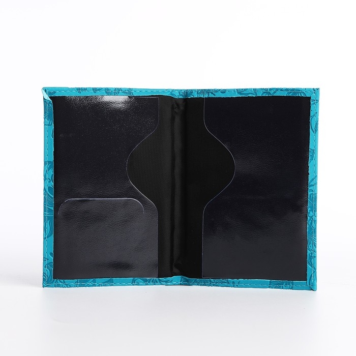 Обложка для паспорта, цвет бирюзовый