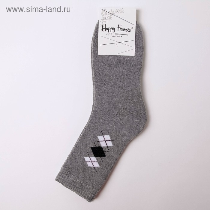 Носки мужские махровые, цвет серый, размер 27-29