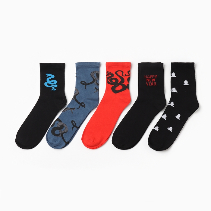 Набор мужских носков KAFTAN New year, р. 41-44 (27-29 см), 5 пар