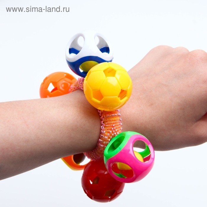 Погремушка - браслет &laquo;На ручку&raquo;, 6 бубенчиков, цвет МИКС, Крошка Я